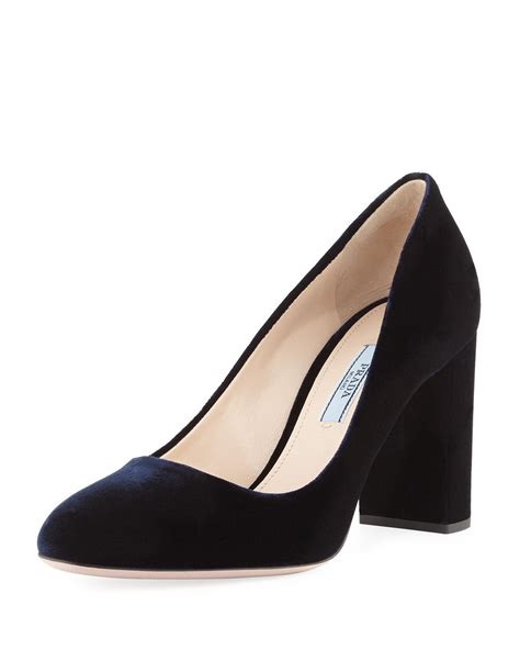 prada blue velvet heels|prada heels for women.